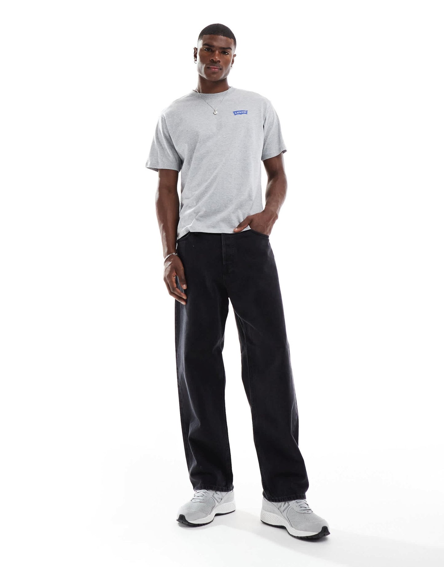 Levi's archive ski rodeo back print vintage fit t-shirt in grey marl - ASOS Sample Sale EU Store
