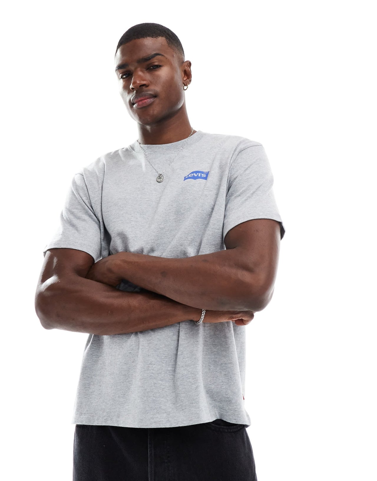 Levi's archive ski rodeo back print vintage fit t-shirt in grey marl - ASOS Sample Sale EU Store