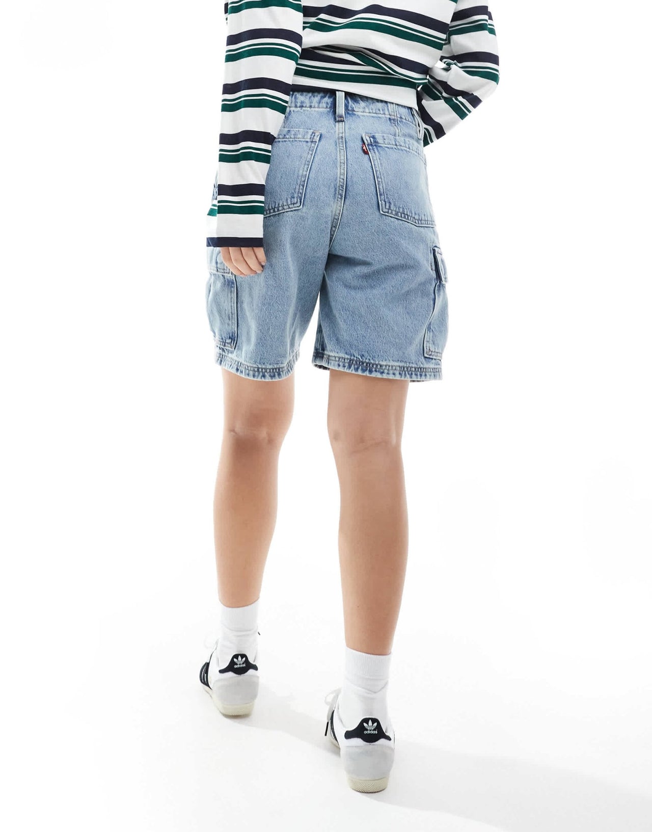 Levi's baggy cargo denim shorts in mid blue - ASOS Sample Sale EU Store