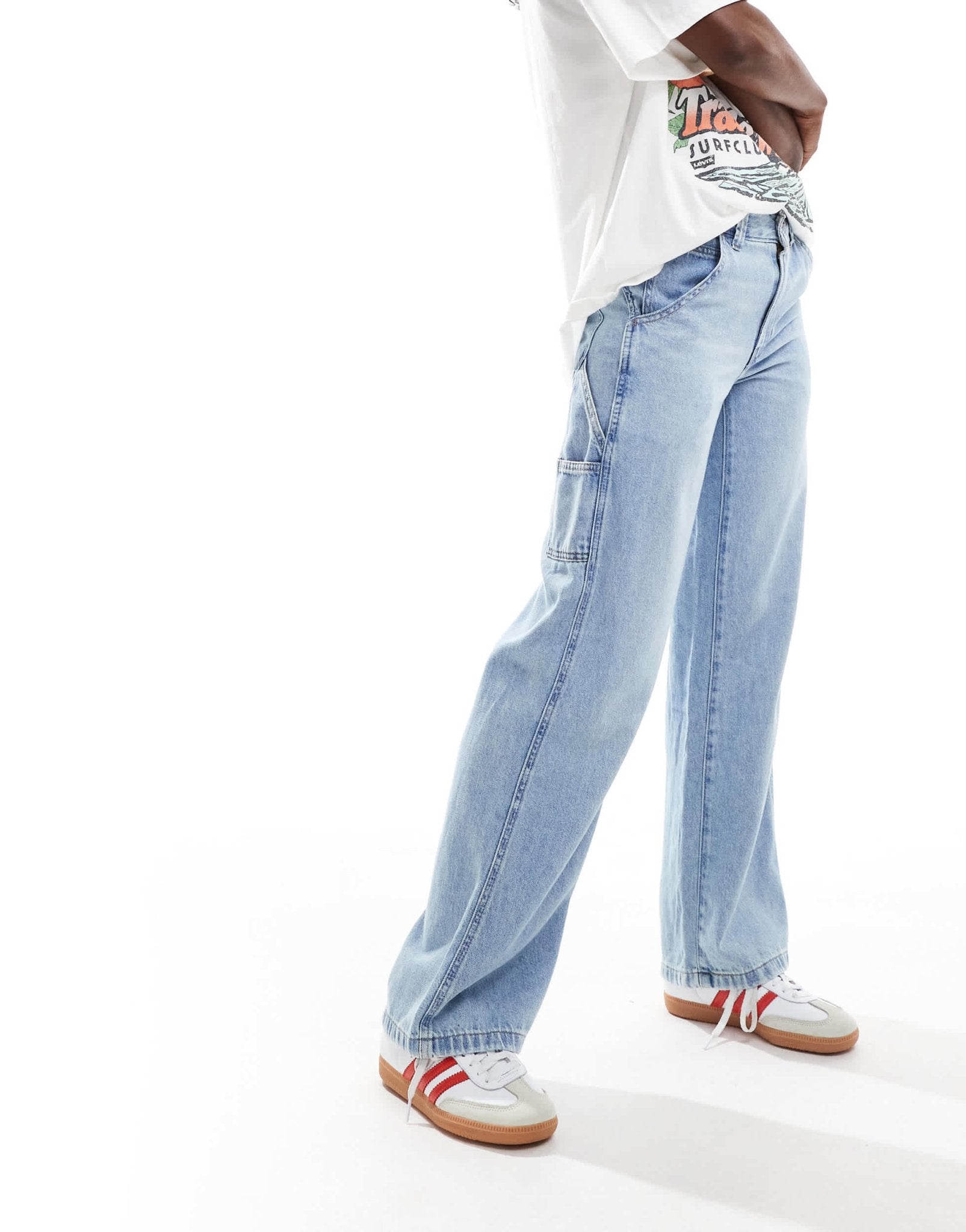 Levi's baggy carpenter jeans in light blue - ASOS Sample Sale EU Store