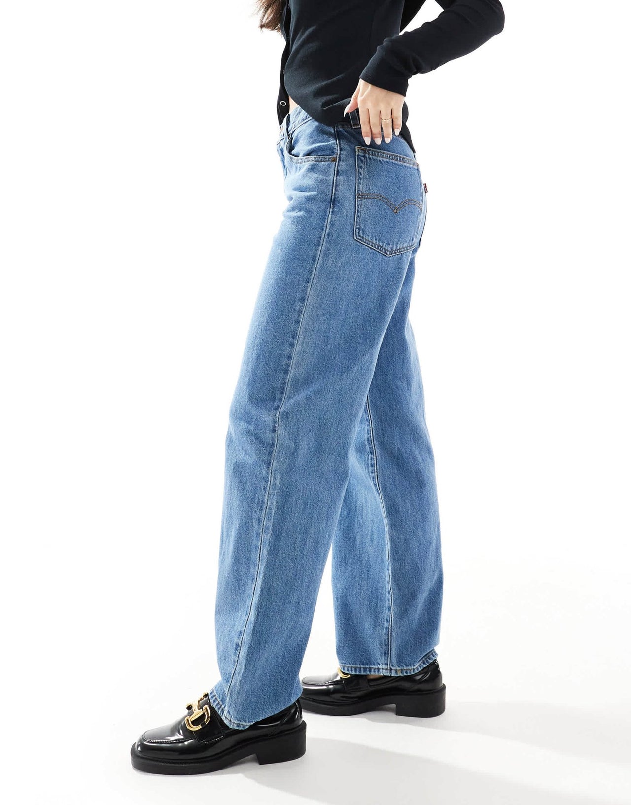 Levi's baggy dad jeans in mid blue - ASOS Sample Sale EU Store