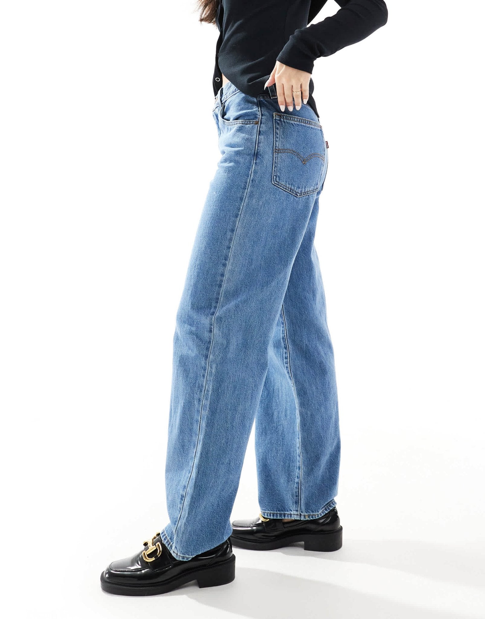 Levi's baggy dad jeans in mid blue - ASOS Sample Sale EU Store
