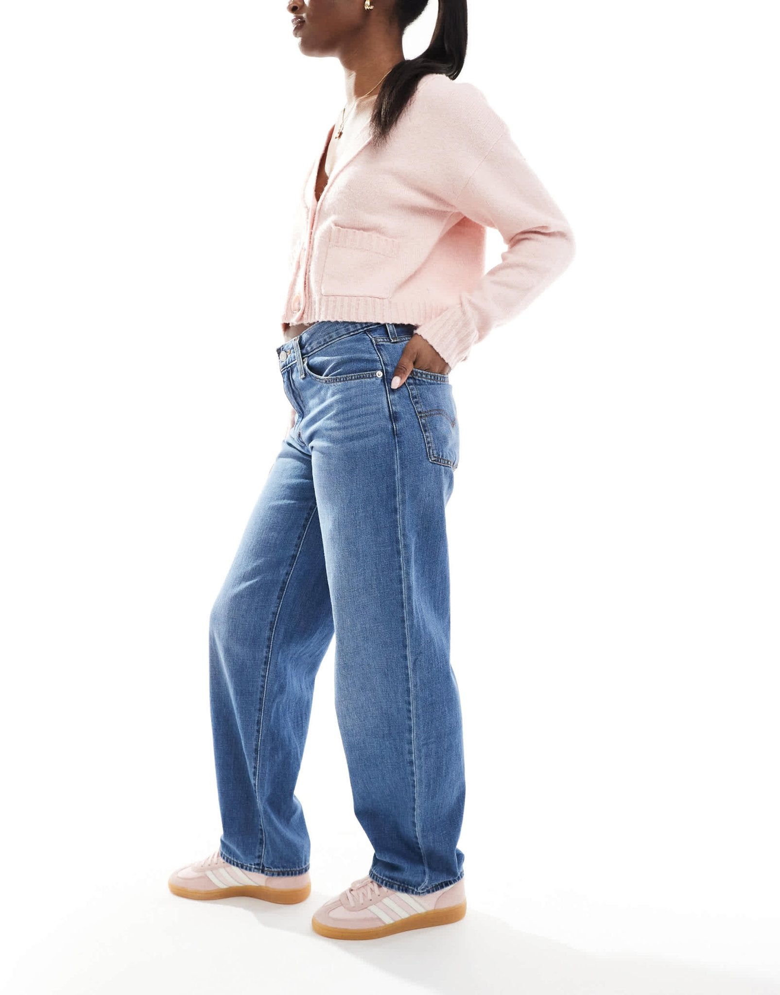 Levi's baggy dad jeans in mid wash blue - ASOS Sample Sale EU Store