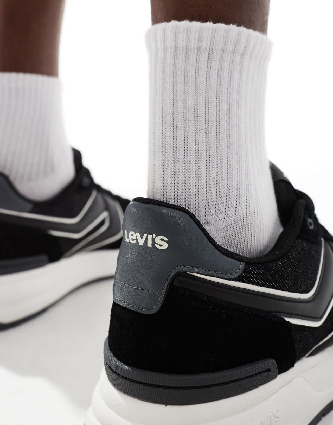 Levi's Charge suede denim trainers in black - ASOS Sample Sale EU Store