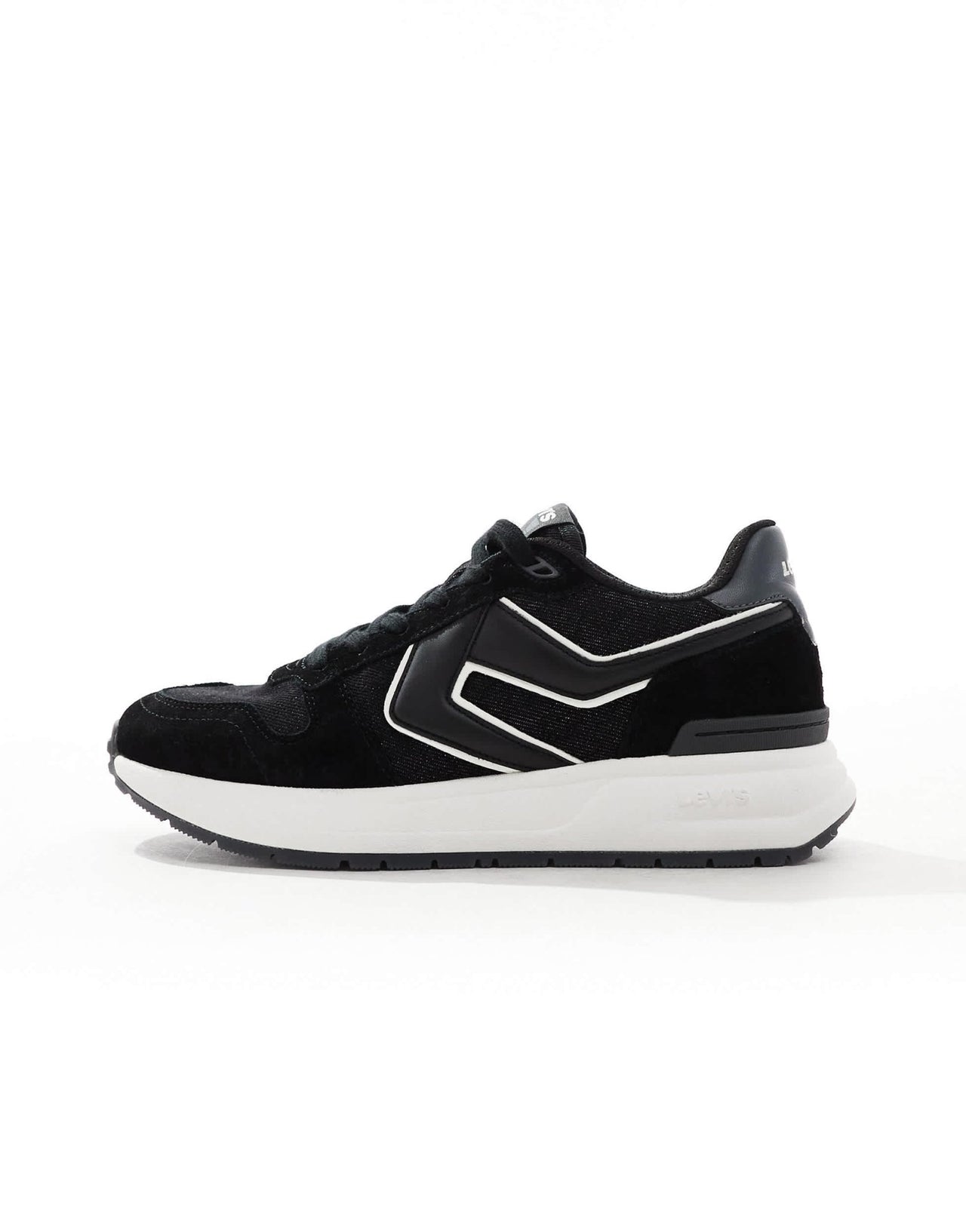 Levi's Charge suede denim trainers in black - ASOS Sample Sale EU Store