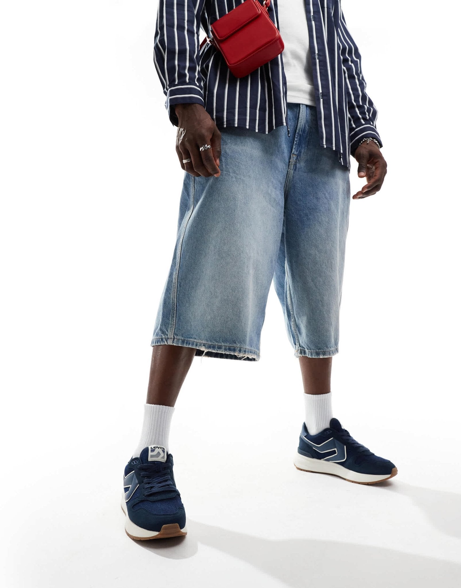 Levi's Charge suede denim trainers in blue - ASOS Sample Sale EU Store