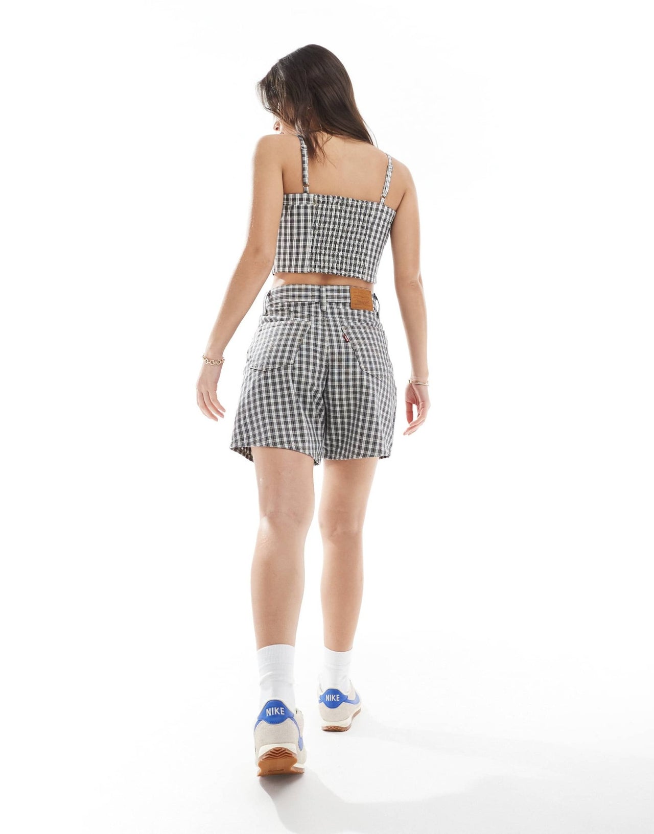 Levi's denim checked shorts co - ord in black - ASOS Sample Sale EU Store