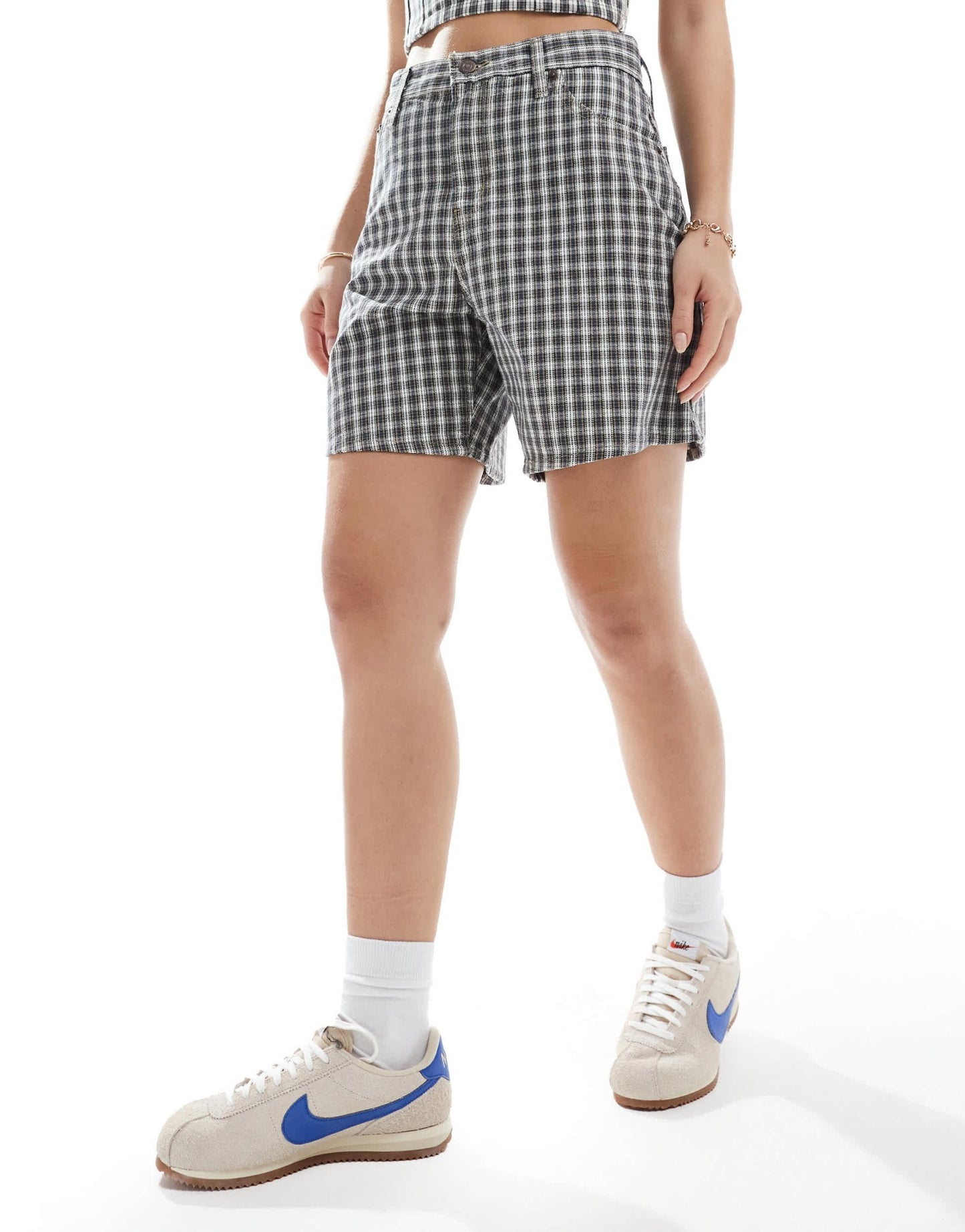 Levi's denim checked shorts co - ord in black - ASOS Sample Sale EU Store