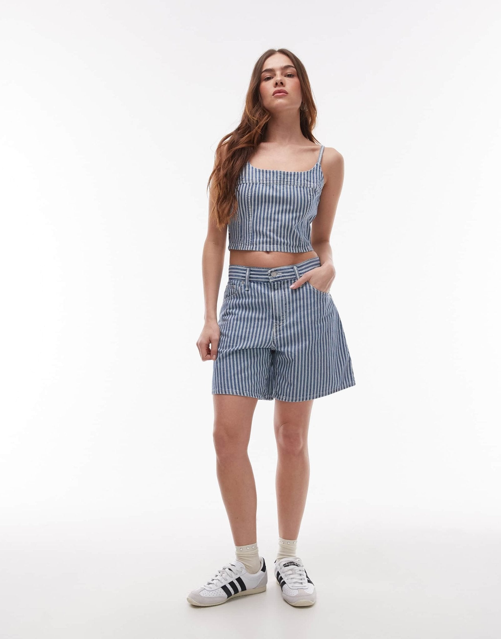 Levi's denim striped cami top co - ord in blue - ASOS Sample Sale EU Store