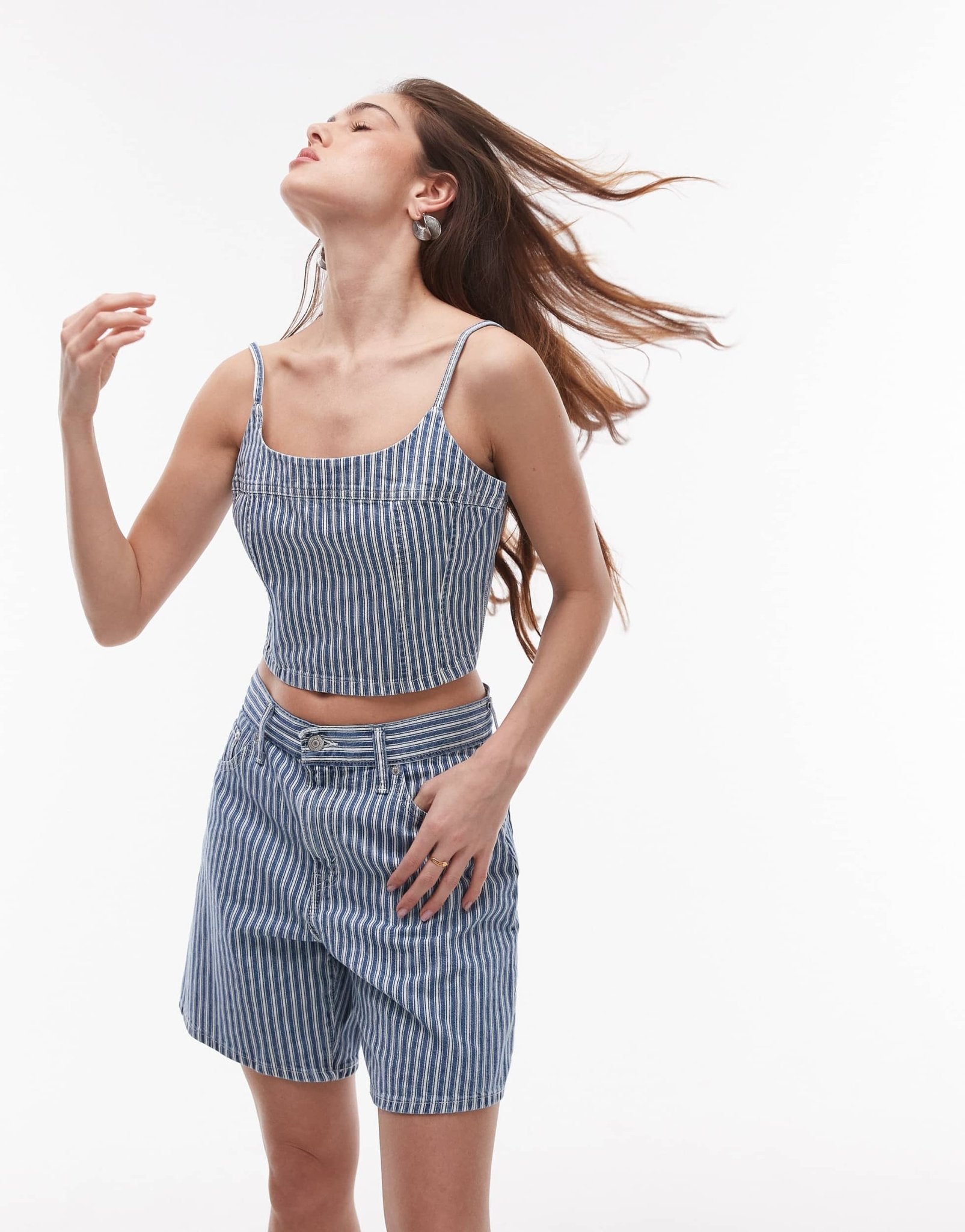 Levi's denim striped cami top co - ord in blue - ASOS Sample Sale EU Store