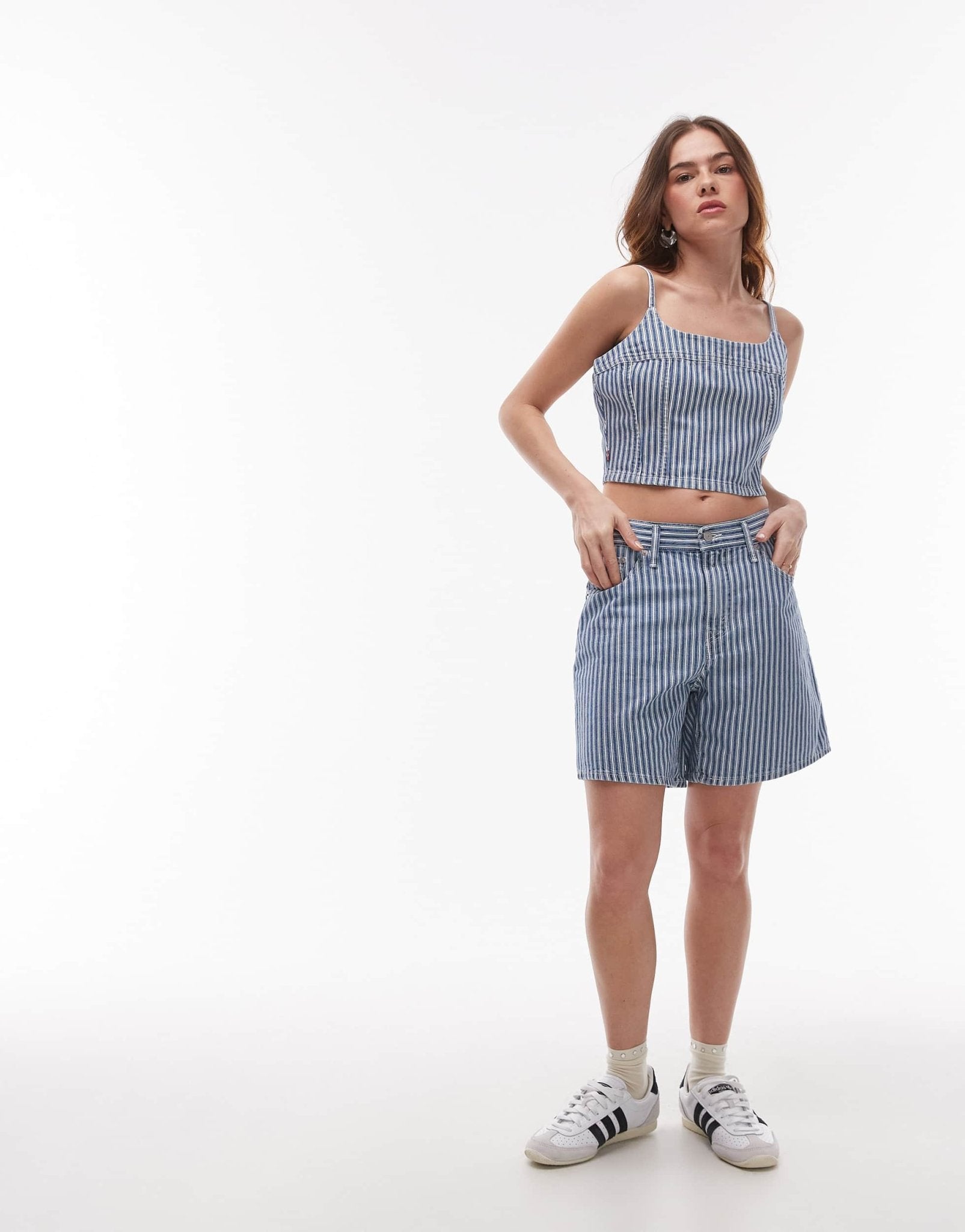 Levi's denim striped shorts co - ord in blue - ASOS Sample Sale EU Store