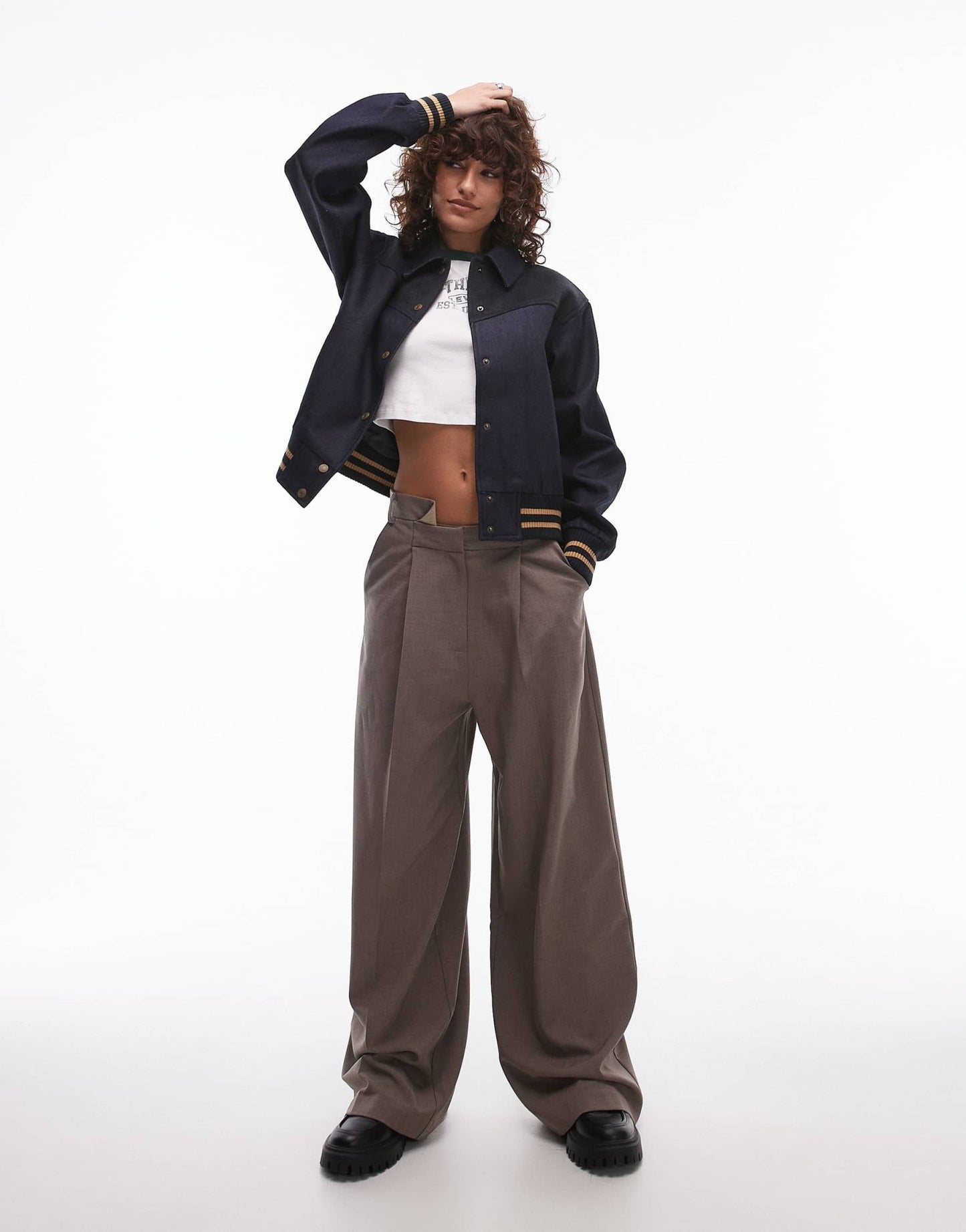 Levi's denim varsity jacket in dark wash blue - ASOS Sample Sale EU Store