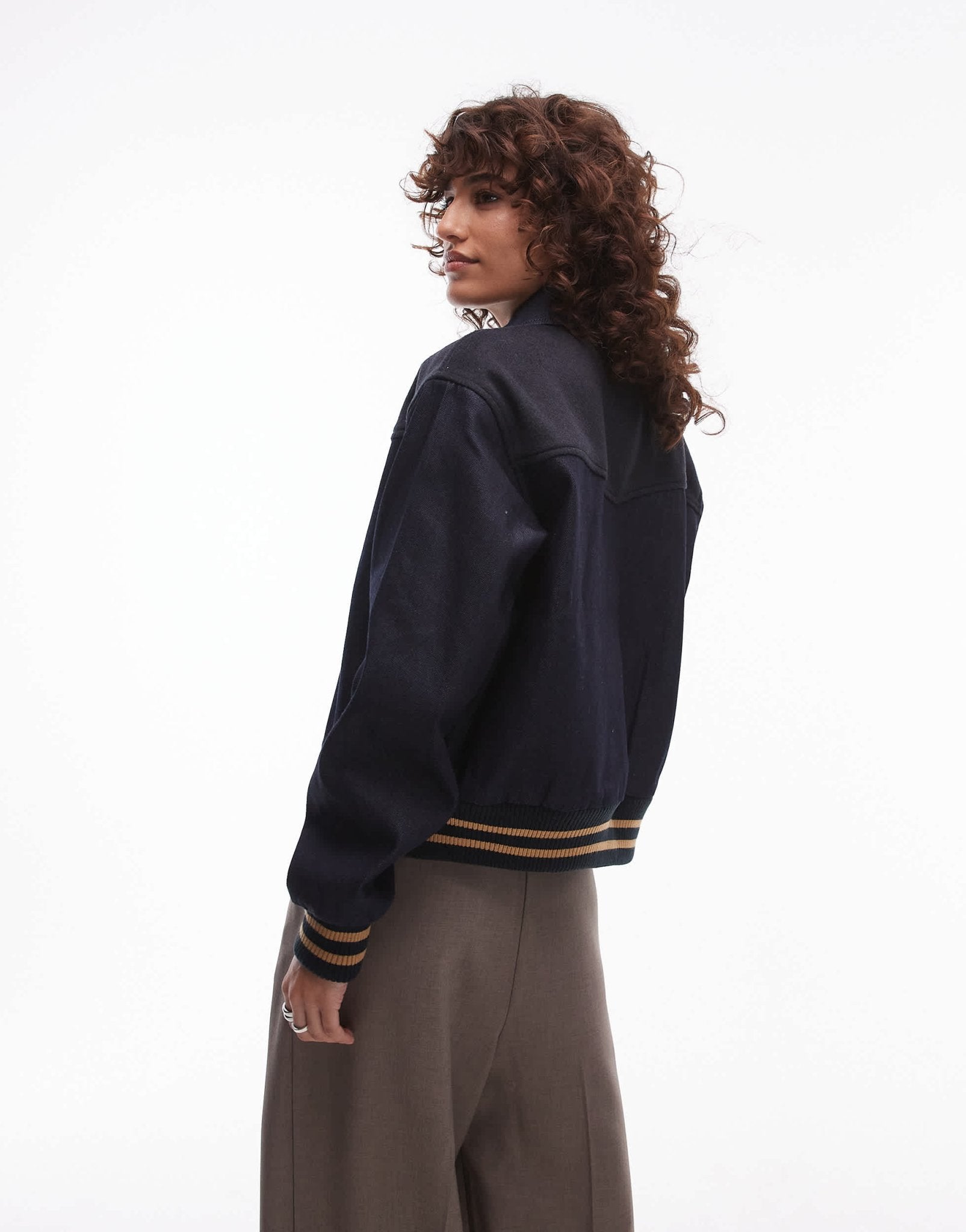 Levi's denim varsity jacket in dark wash blue - ASOS Sample Sale EU Store
