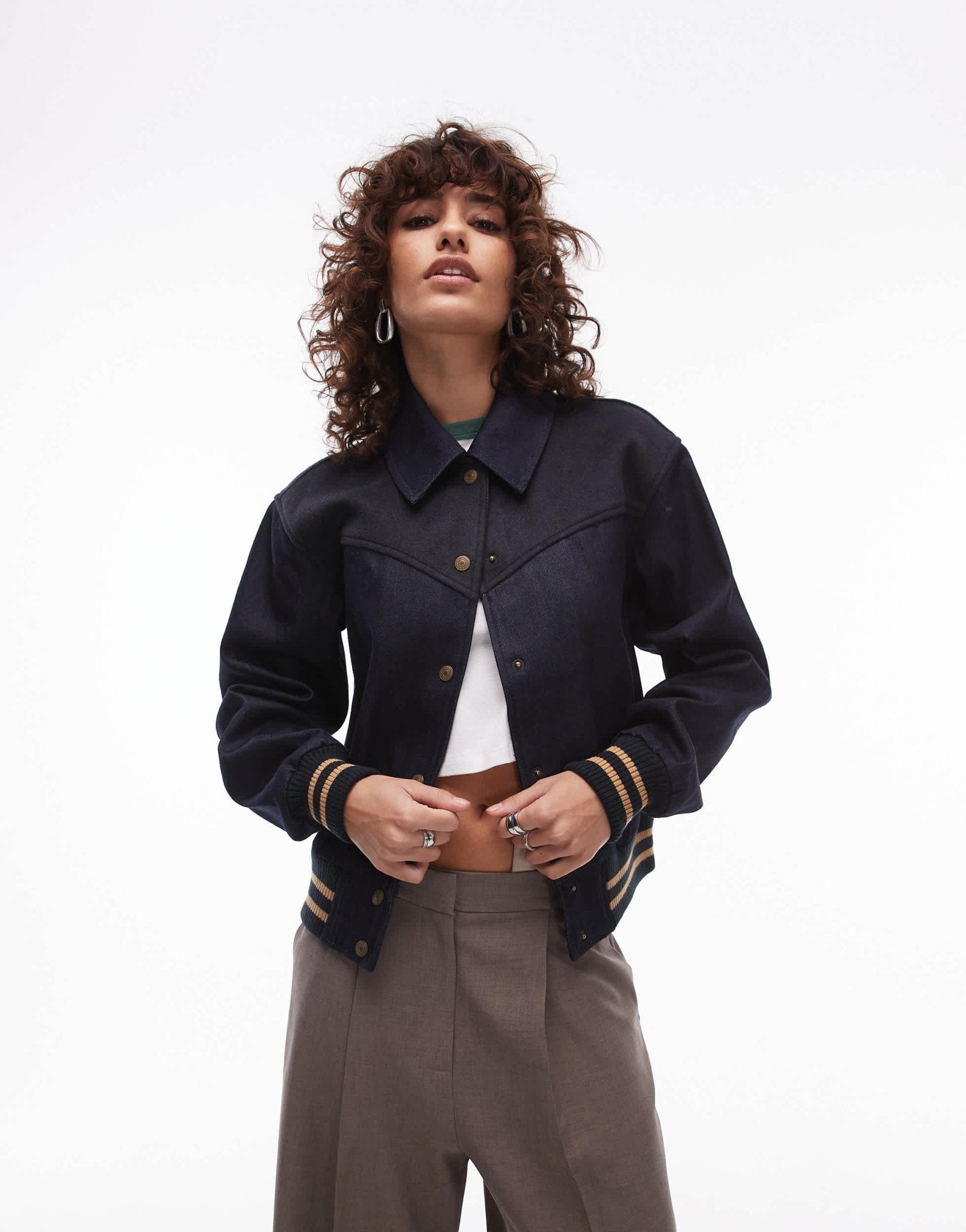 Levi's denim varsity jacket in dark wash blue - ASOS Sample Sale EU Store