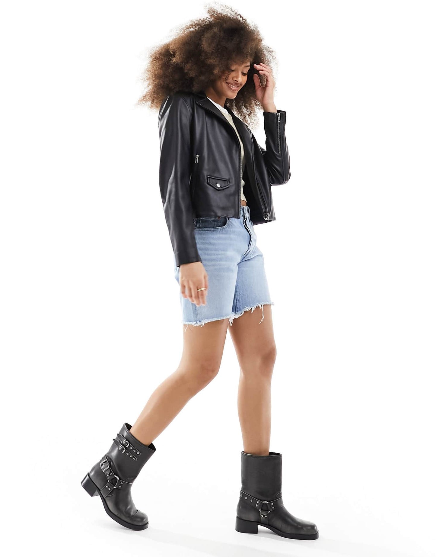 Levi's Faux leather jacket in black - ASOS Sample Sale EU Store