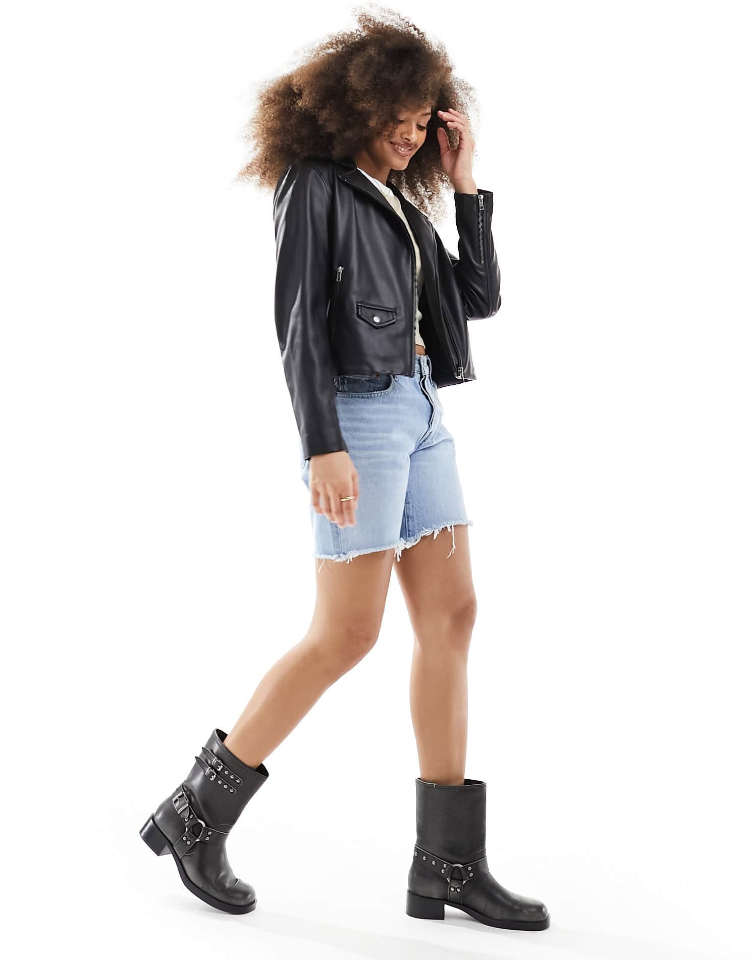 Levi's Faux leather jacket in black - ASOS Sample Sale EU Store