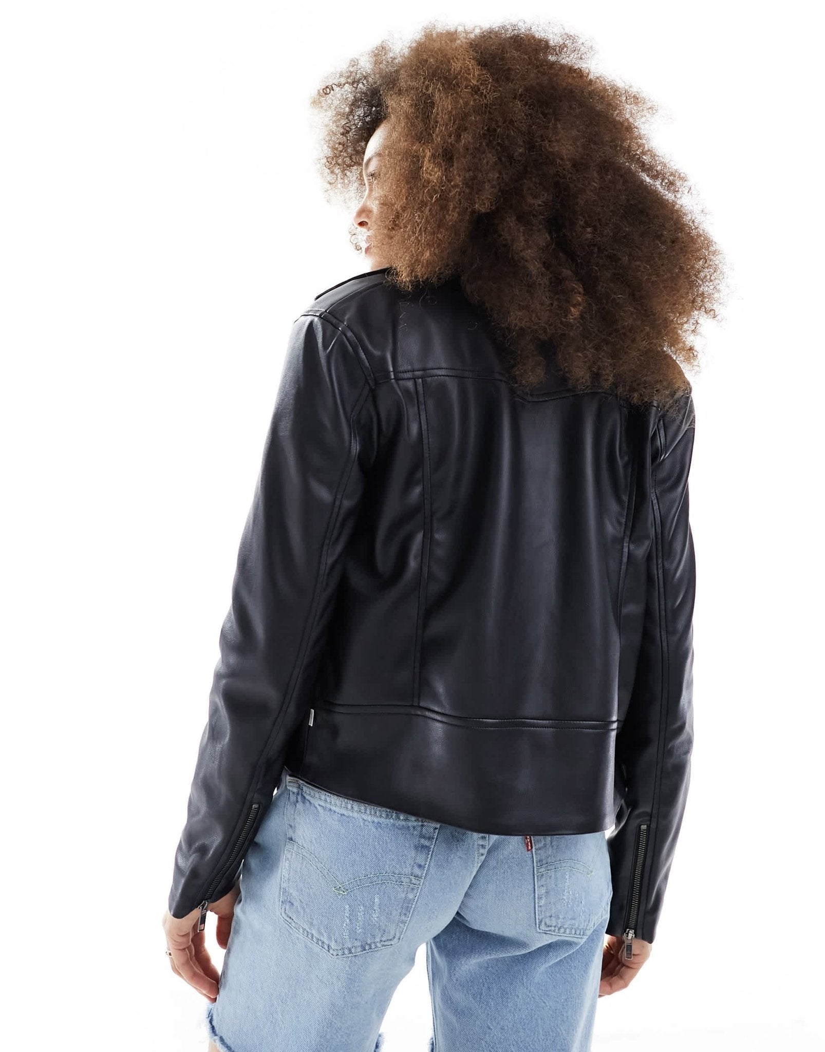 Levi's Faux leather jacket in black - ASOS Sample Sale EU Store
