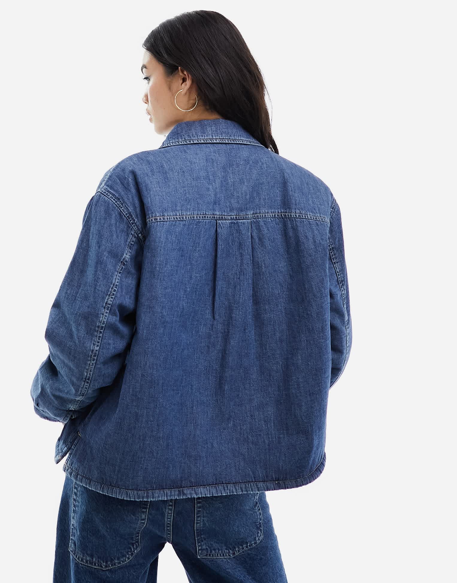 Levi's Harrison Sherpa shacket in blue denim - ASOS Sample Sale EU Store