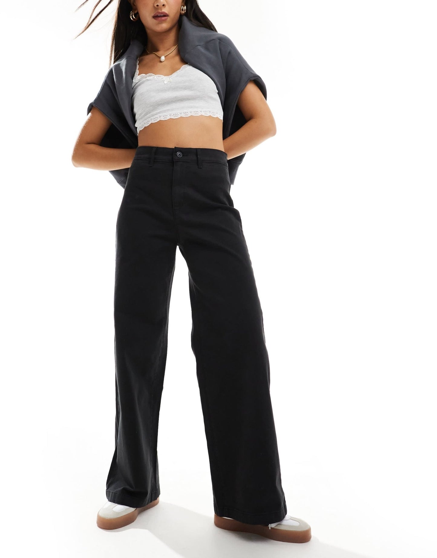 Levi's high waist vintage straight fit chinos in black - ASOS Sample Sale EU Store