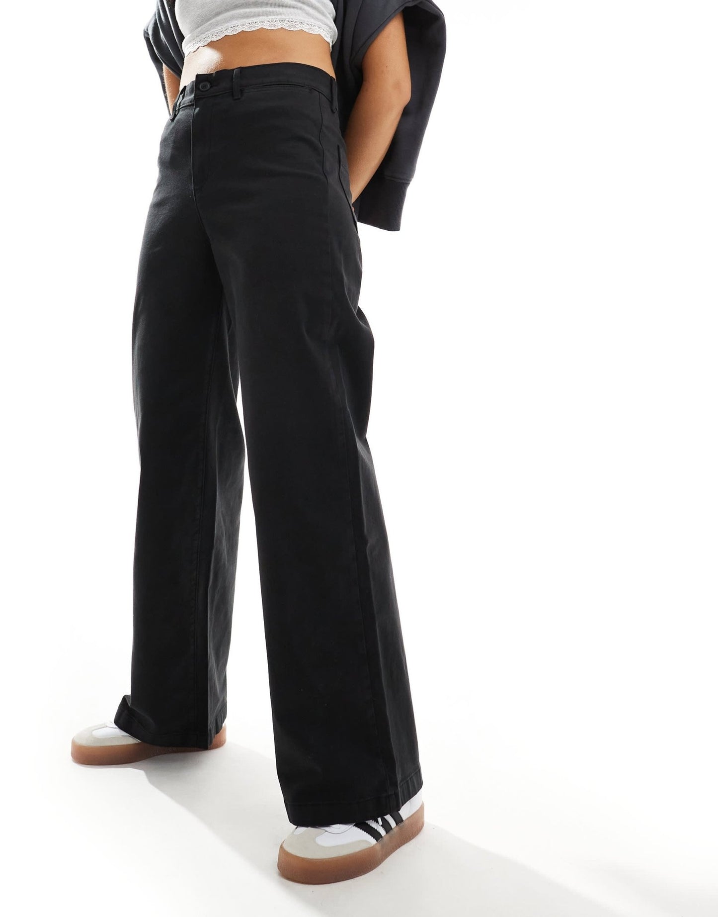 Levi's high waist vintage straight fit chinos in black - ASOS Sample Sale EU Store