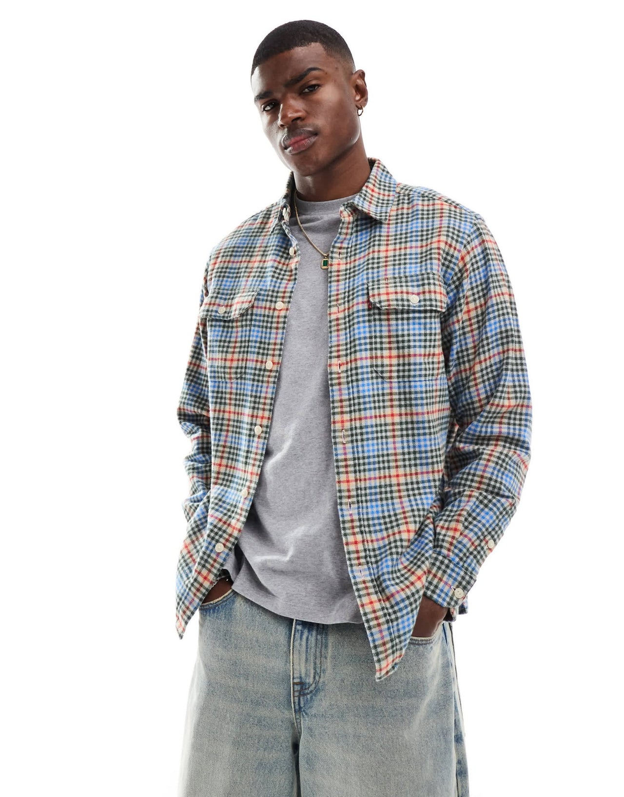 Levi's Jackson check flannel worker shirt in multi - ASOS Sample Sale EU Store