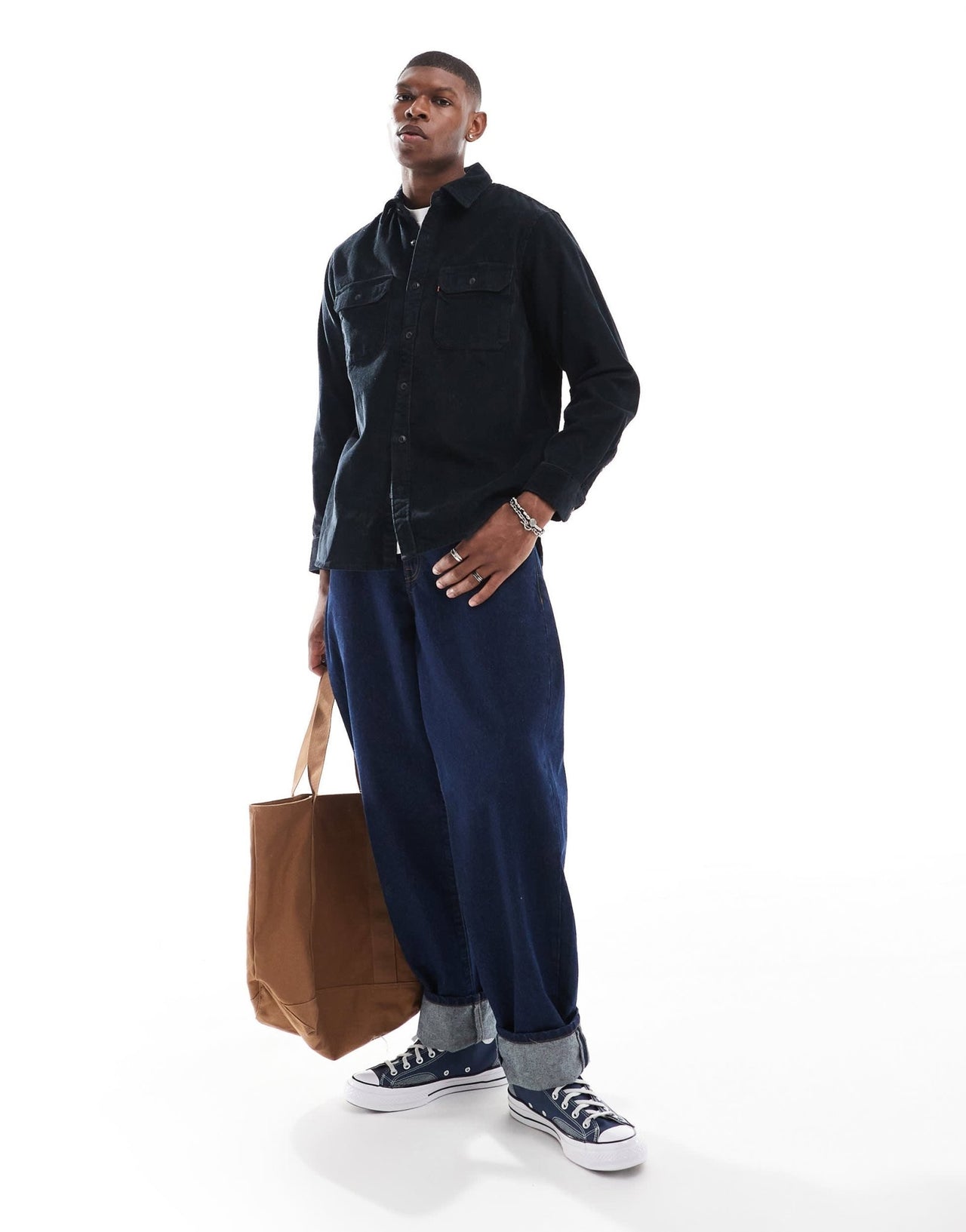 Levi's Jackson cord worker shirt in black - ASOS Sample Sale EU Store