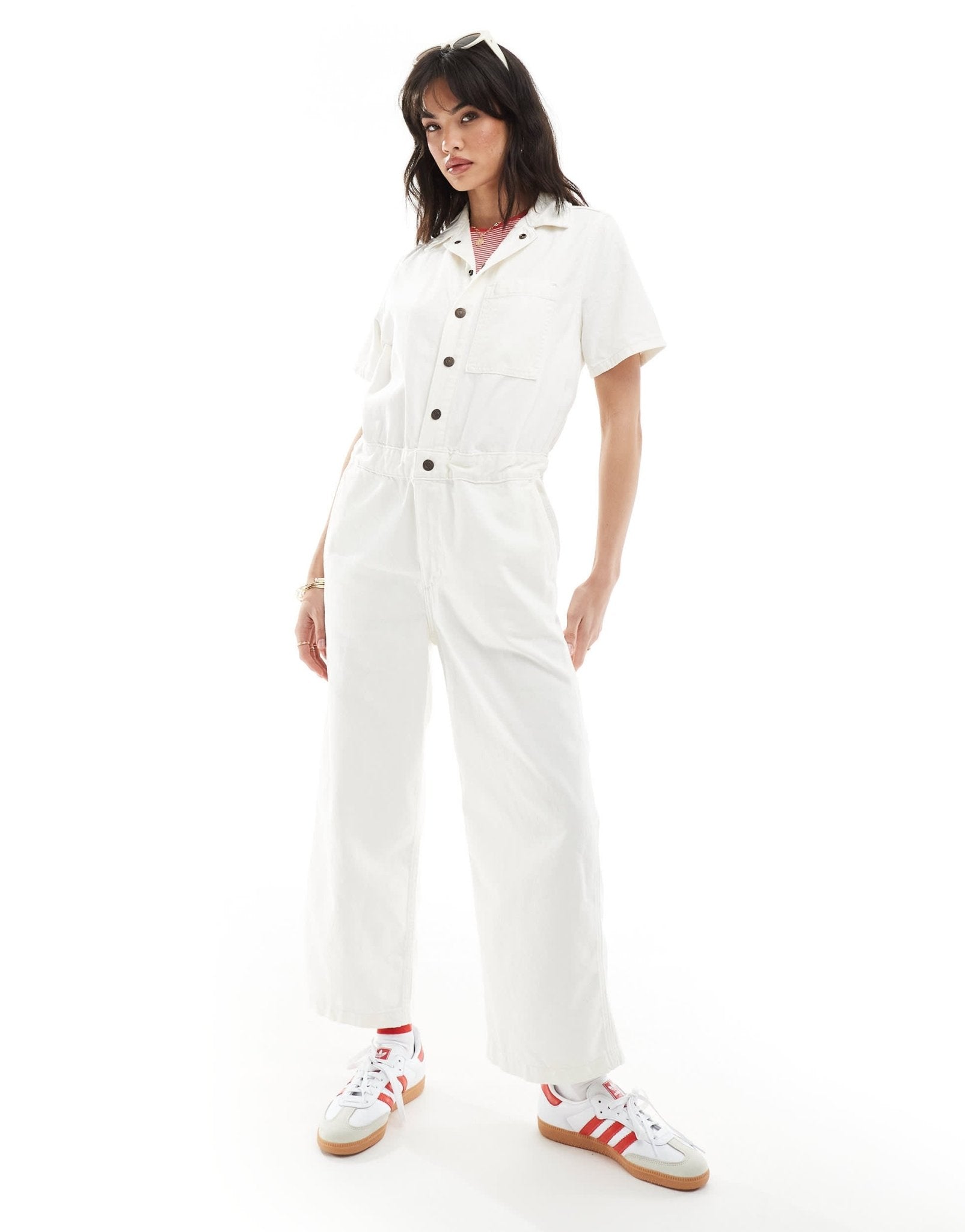 Levi's jumpsuit with short sleeves in white - ASOS Sample Sale EU Store