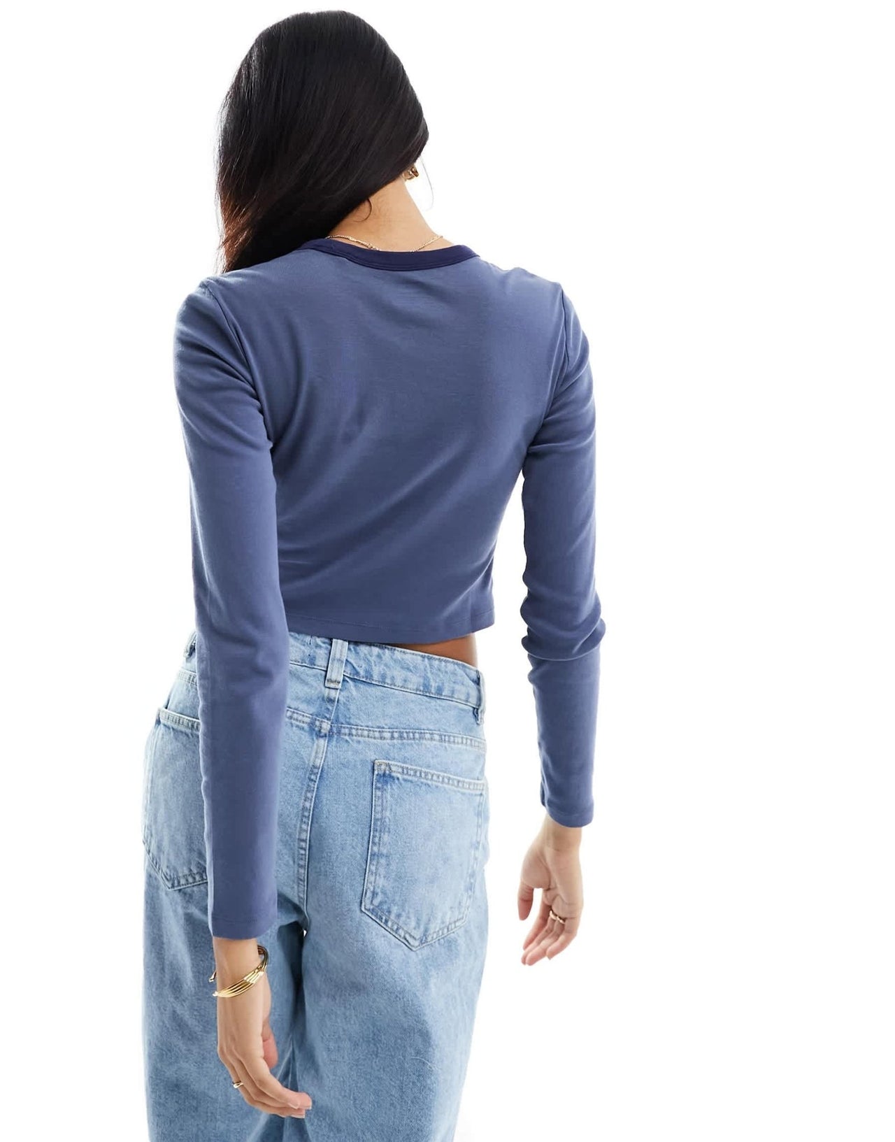 Levi's long sleeve ringer t-shirt with small logo in navy - ASOS Sample Sale EU Store