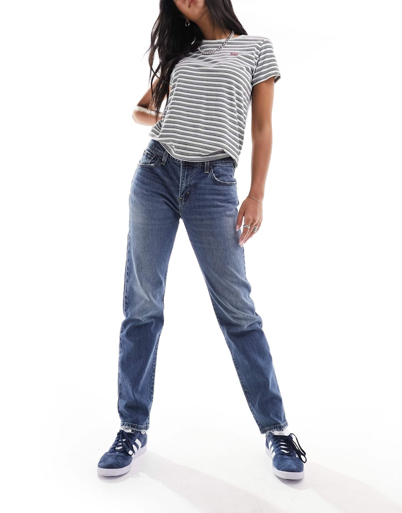 Levi's Middy straight mid - rise jeans in mid blue wash - ASOS Sample Sale EU Store