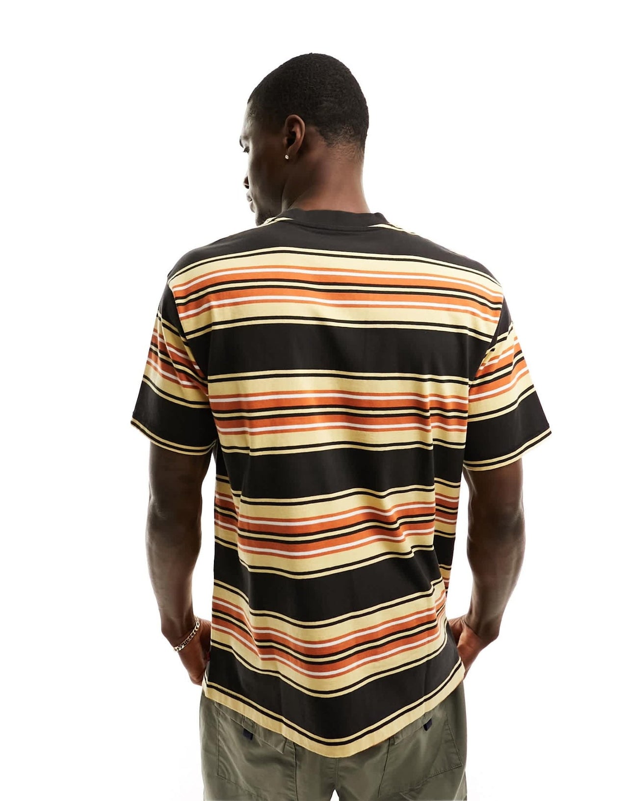 Levi's oversized stripe t-shirt with small logo in red yellow black - ASOS Sample Sale EU Store