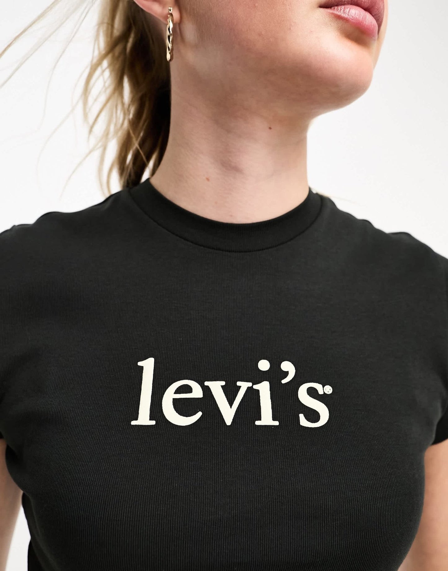 Levi's perfect t-shirt with small serif logo in black - ASOS Sample Sale EU Store