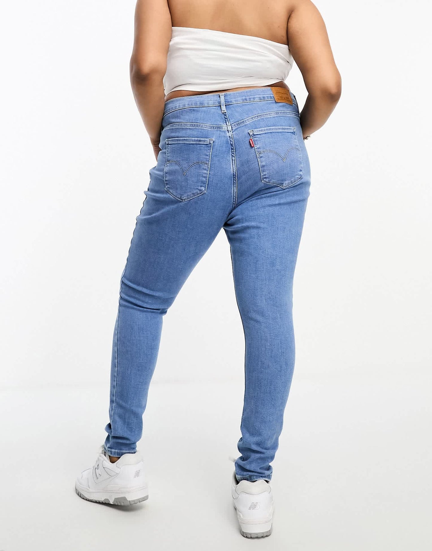 Levi's Plus hirise super skinny jeans in light wash blue - ASOS Sample Sale EU Store