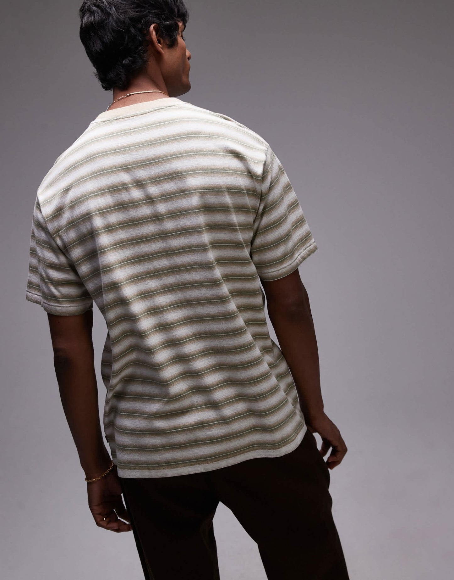 Levi's Red Tab vintage relaxed fit logo stripe t-shirt in mid green marl - ASOS Sample Sale EU Store