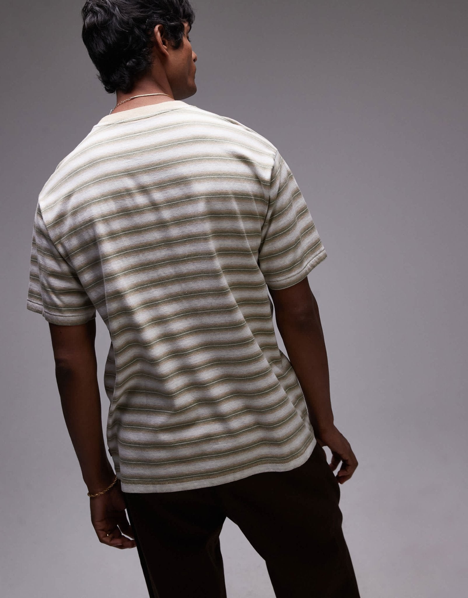 Levi's Red Tab vintage relaxed fit logo stripe t-shirt in mid green marl - ASOS Sample Sale EU Store