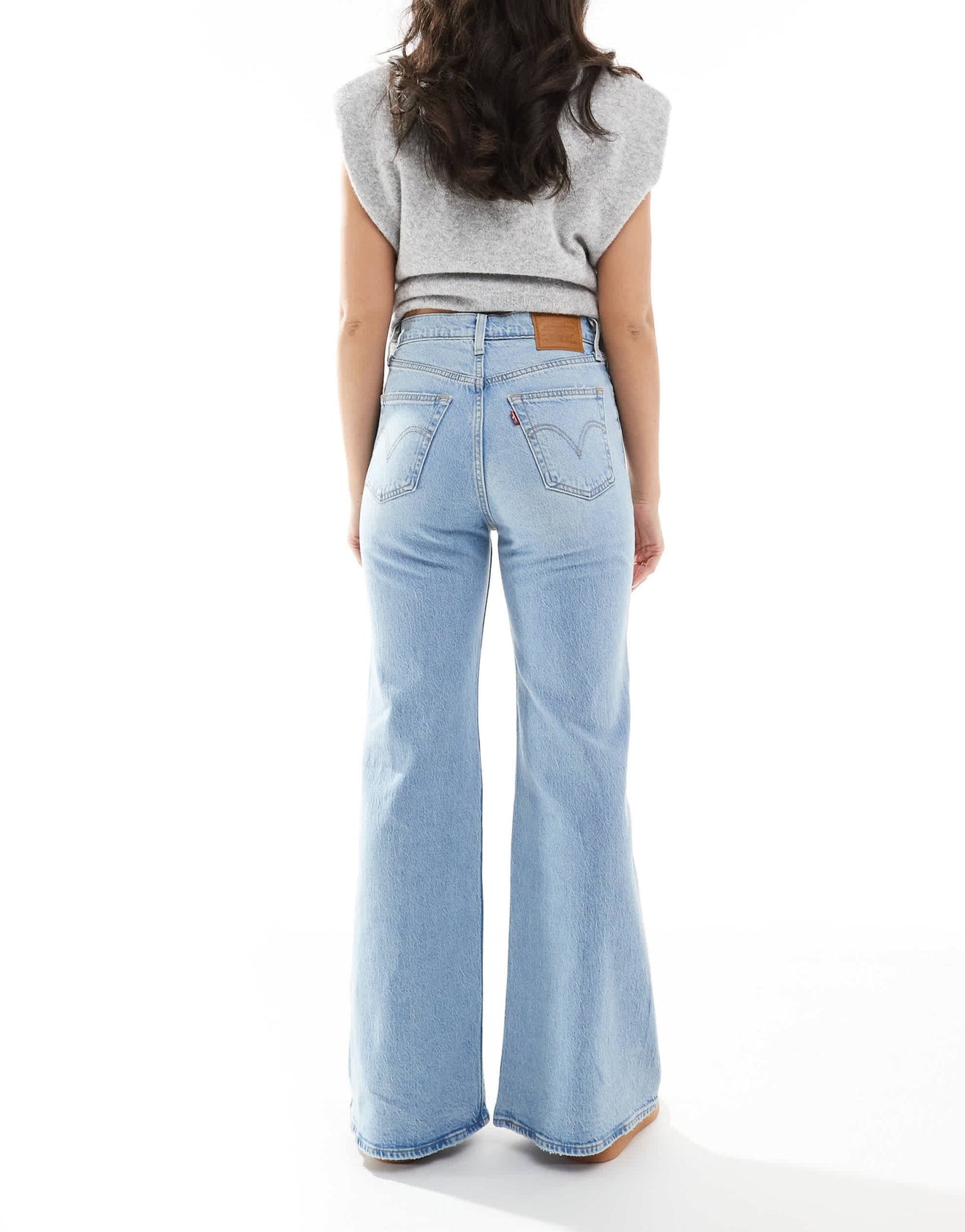 Levi's ribcage bells high rise flare jeans in bleach wash - ASOS Sample Sale EU Store