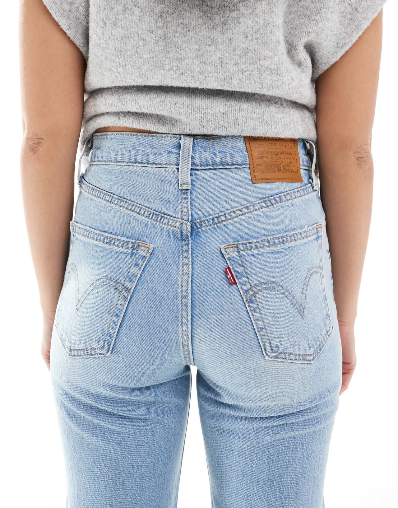 Levi's ribcage bells high rise flare jeans in bleach wash - ASOS Sample Sale EU Store