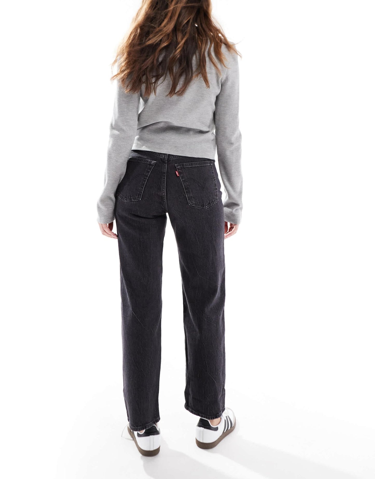 Levi's ribcage straight ankle jean in washed black - ASOS Sample Sale EU Store