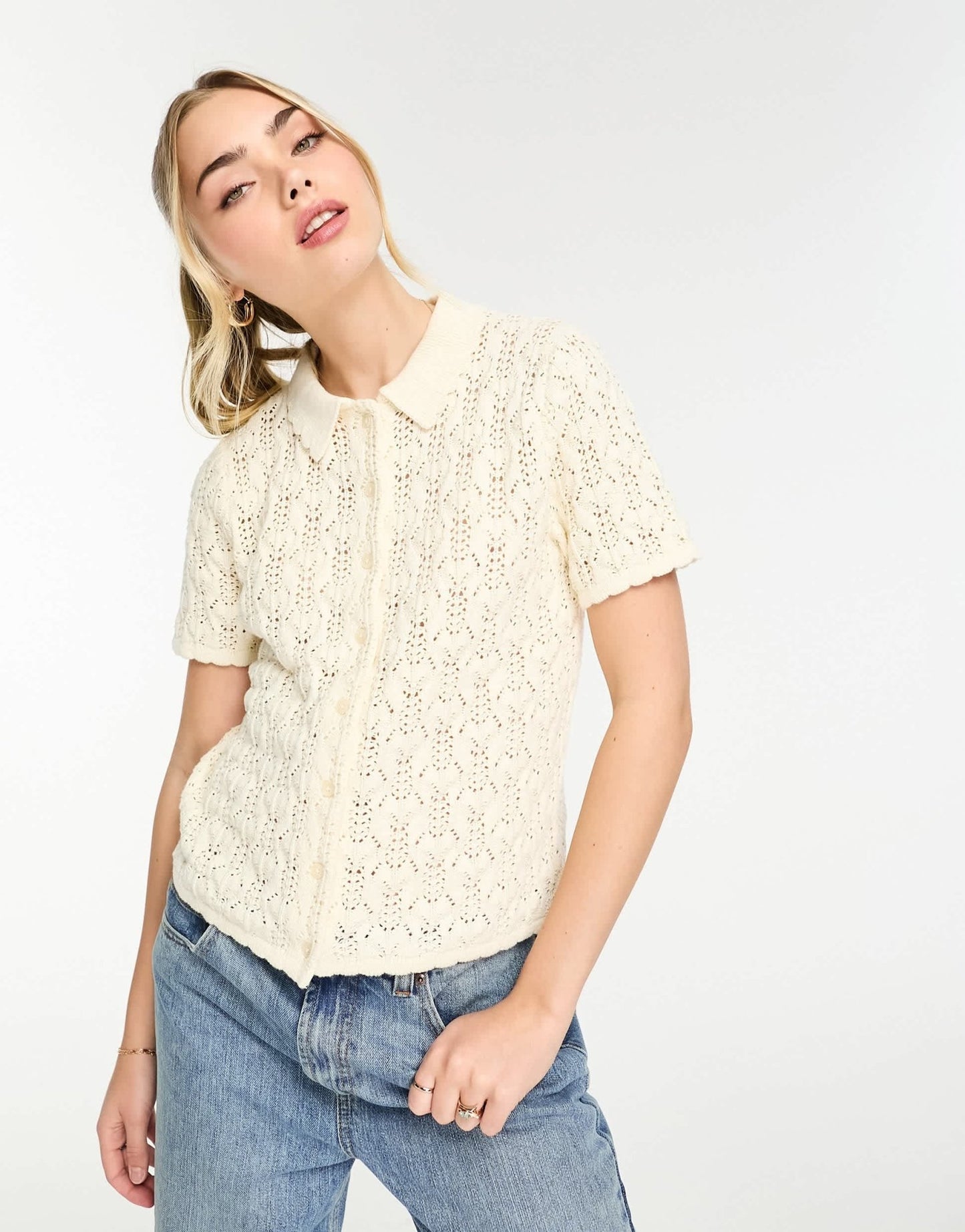 Levi's Seaside knitted top with collar - ASOS Sample Sale EU Store