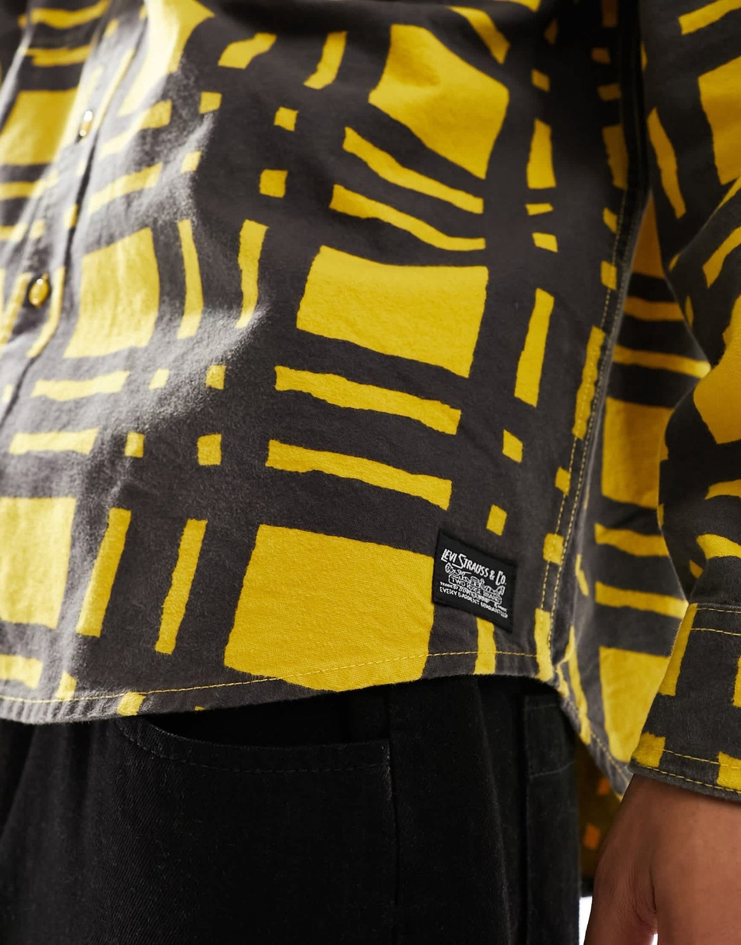 Levi's Skate shirt in yellow large check with pockets - ASOS Sample Sale EU Store