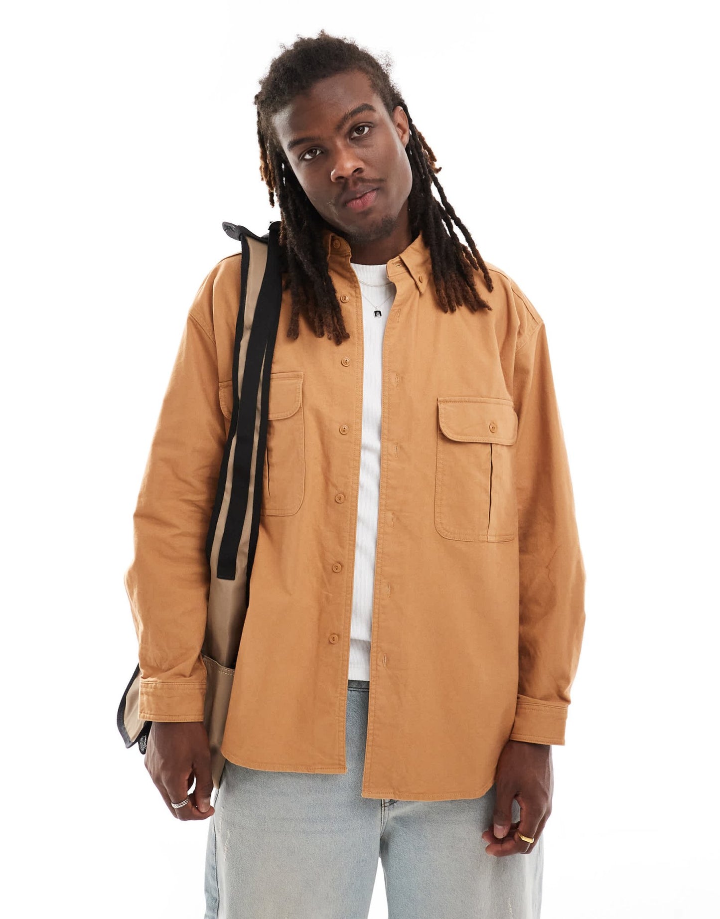 Levi's Skateboarding relaxed fit shirt in tan - ASOS Sample Sale EU Store