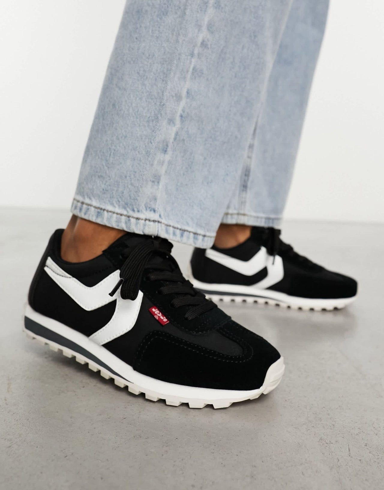 Levi's Stryder runner trainer in black suede mix - ASOS Sample Sale EU Store