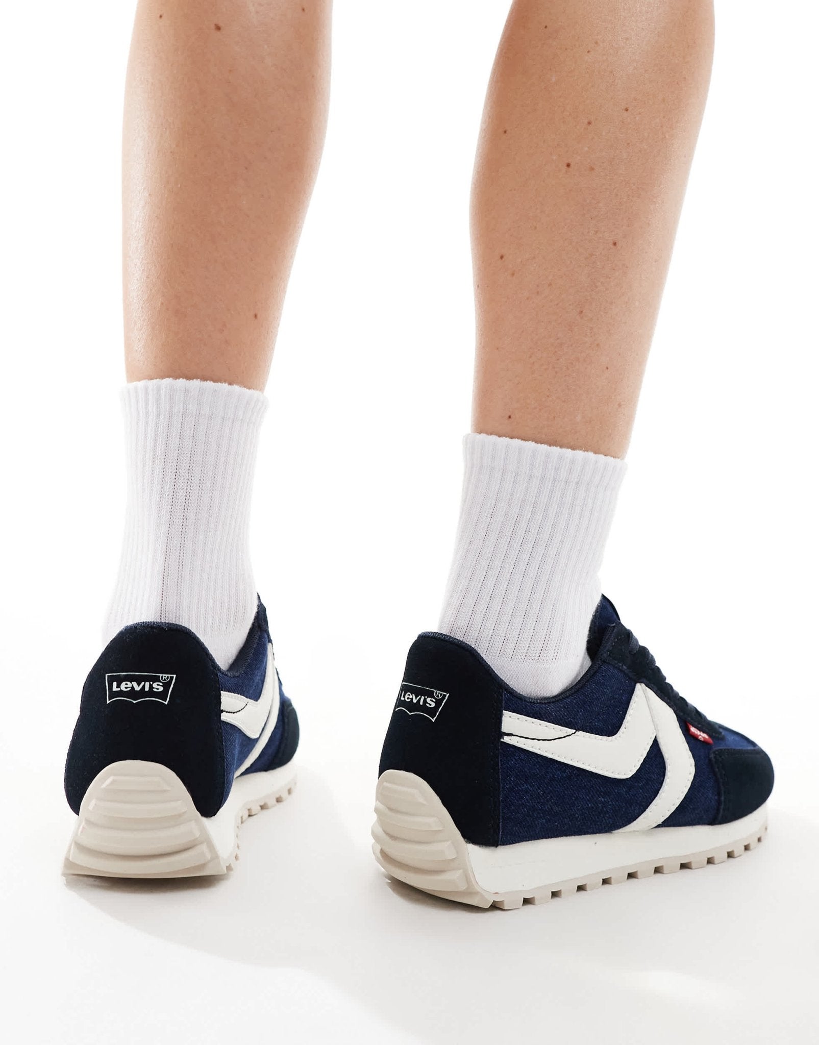 Levi's Stryder trainers with red tab logo in navy denim - ASOS Sample Sale EU Store