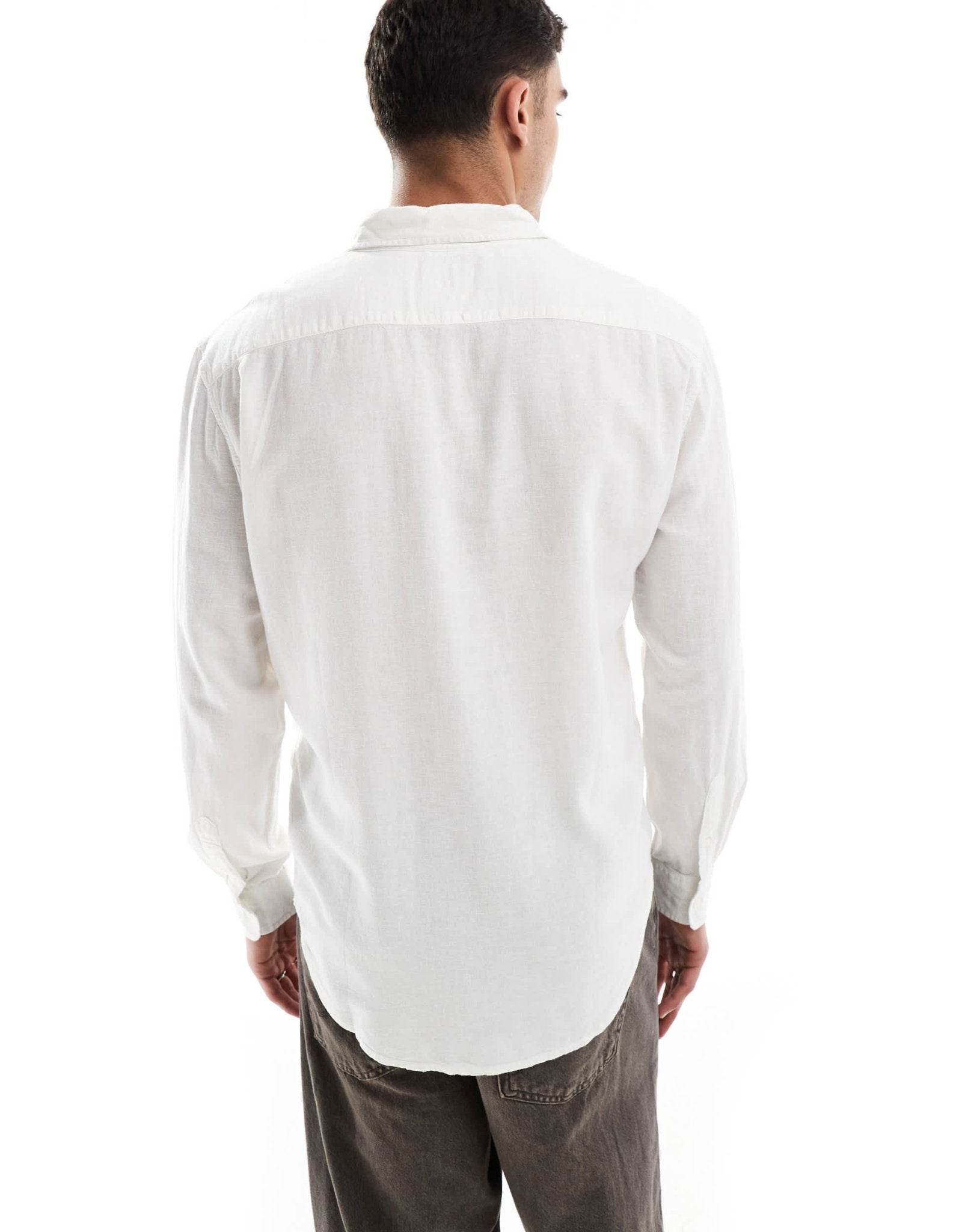Levi's sunset 1 pocket linen cotton mix shirt regular fit in white - ASOS Sample Sale EU Store