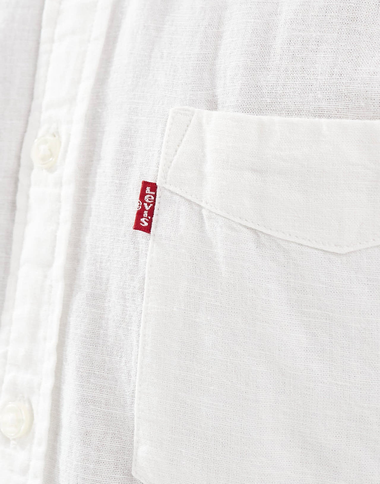 Levi's sunset 1 pocket linen cotton mix shirt regular fit in white - ASOS Sample Sale EU Store