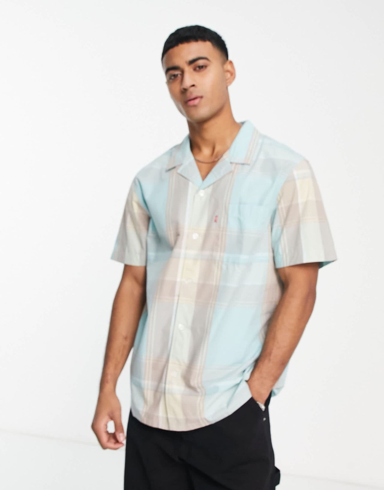 Levi's Sunset Camp shirt in blue pastel check - ASOS Sample Sale EU Store
