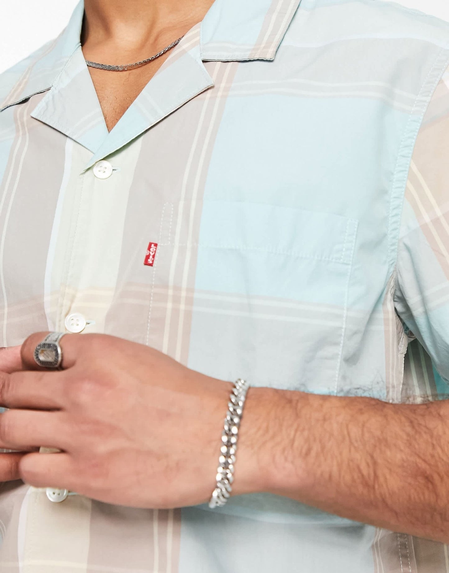 Levi's Sunset Camp shirt in blue pastel check - ASOS Sample Sale EU Store
