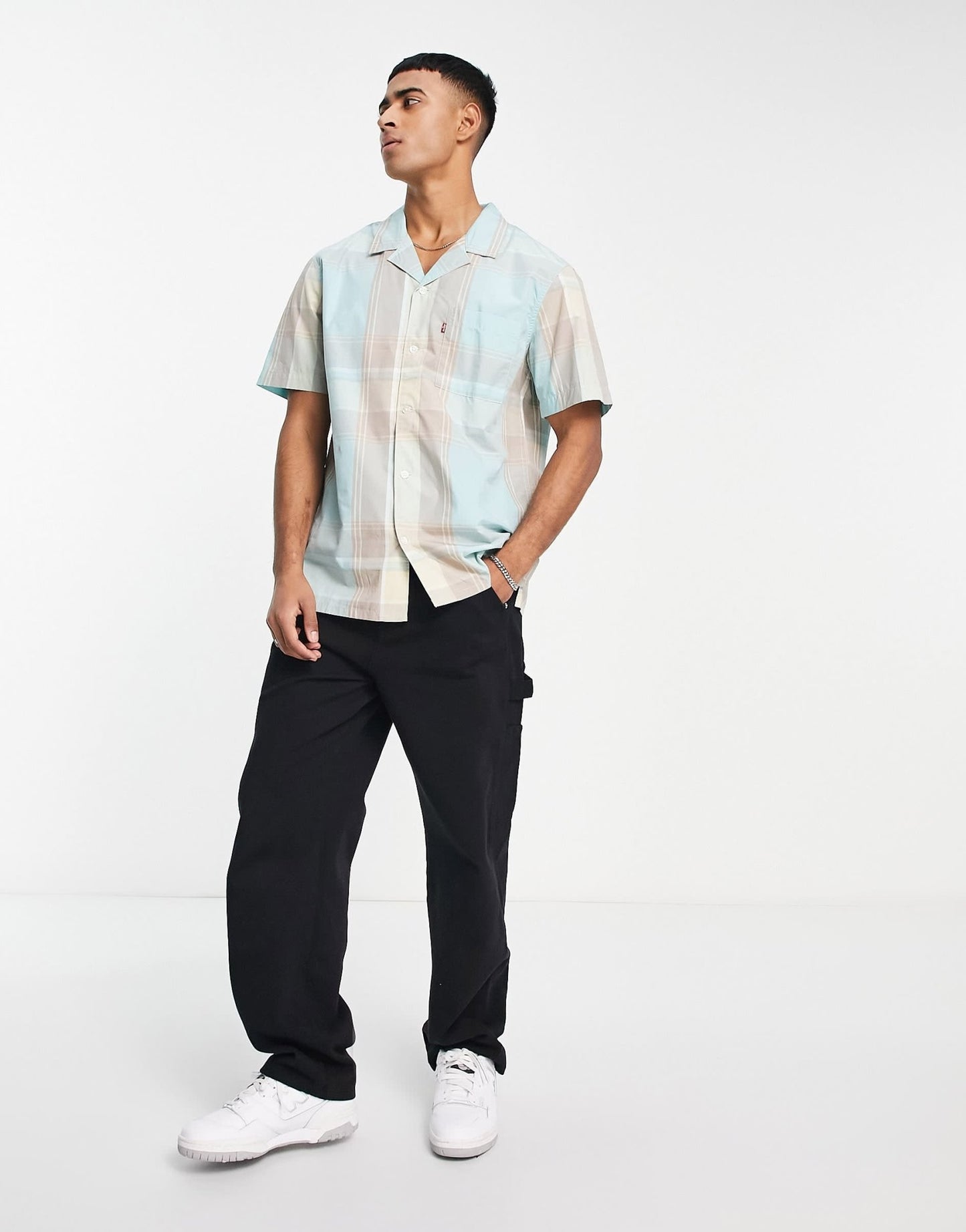Levi's Sunset Camp shirt in blue pastel check - ASOS Sample Sale EU Store