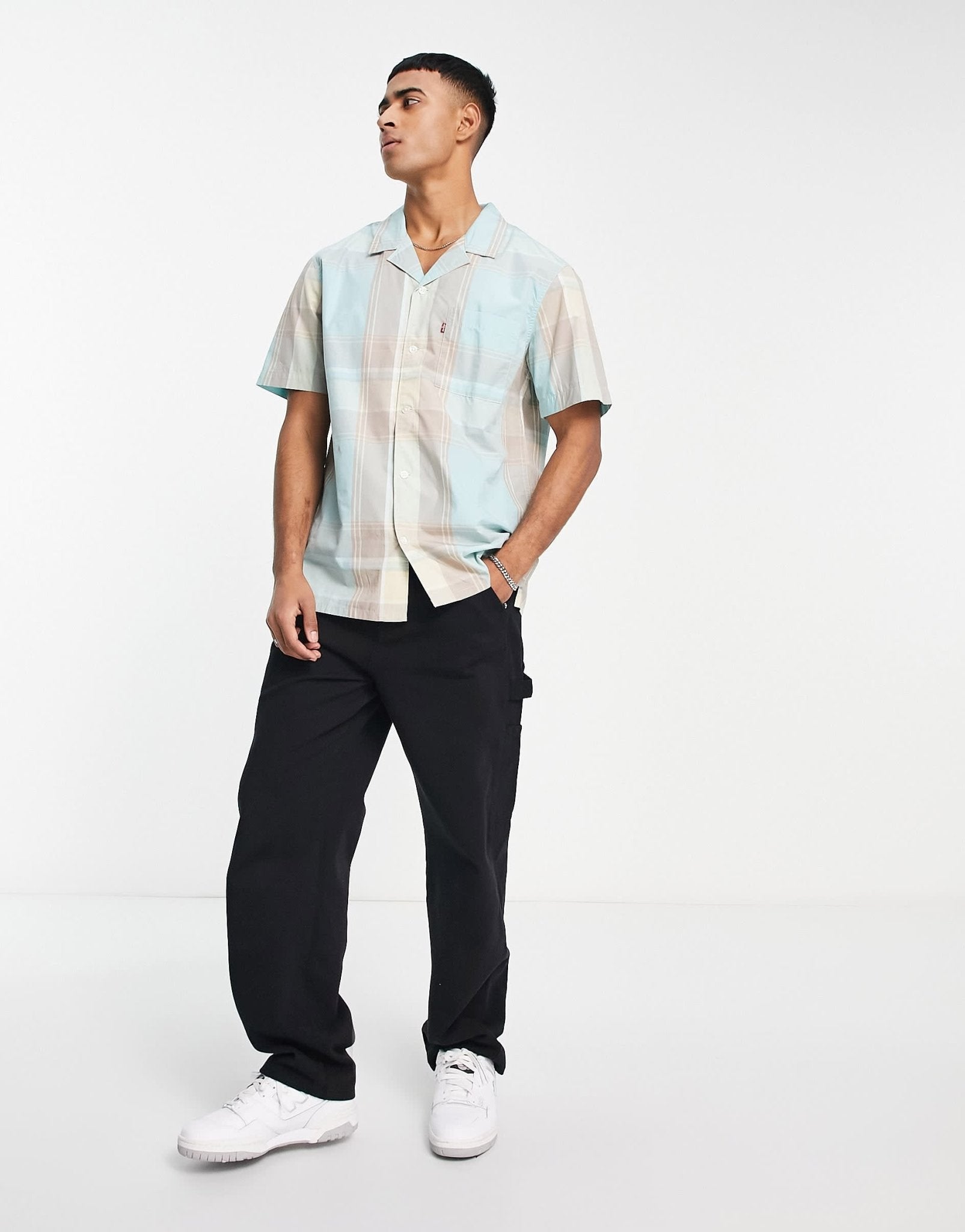 Levi's Sunset Camp shirt in blue pastel check - ASOS Sample Sale EU Store