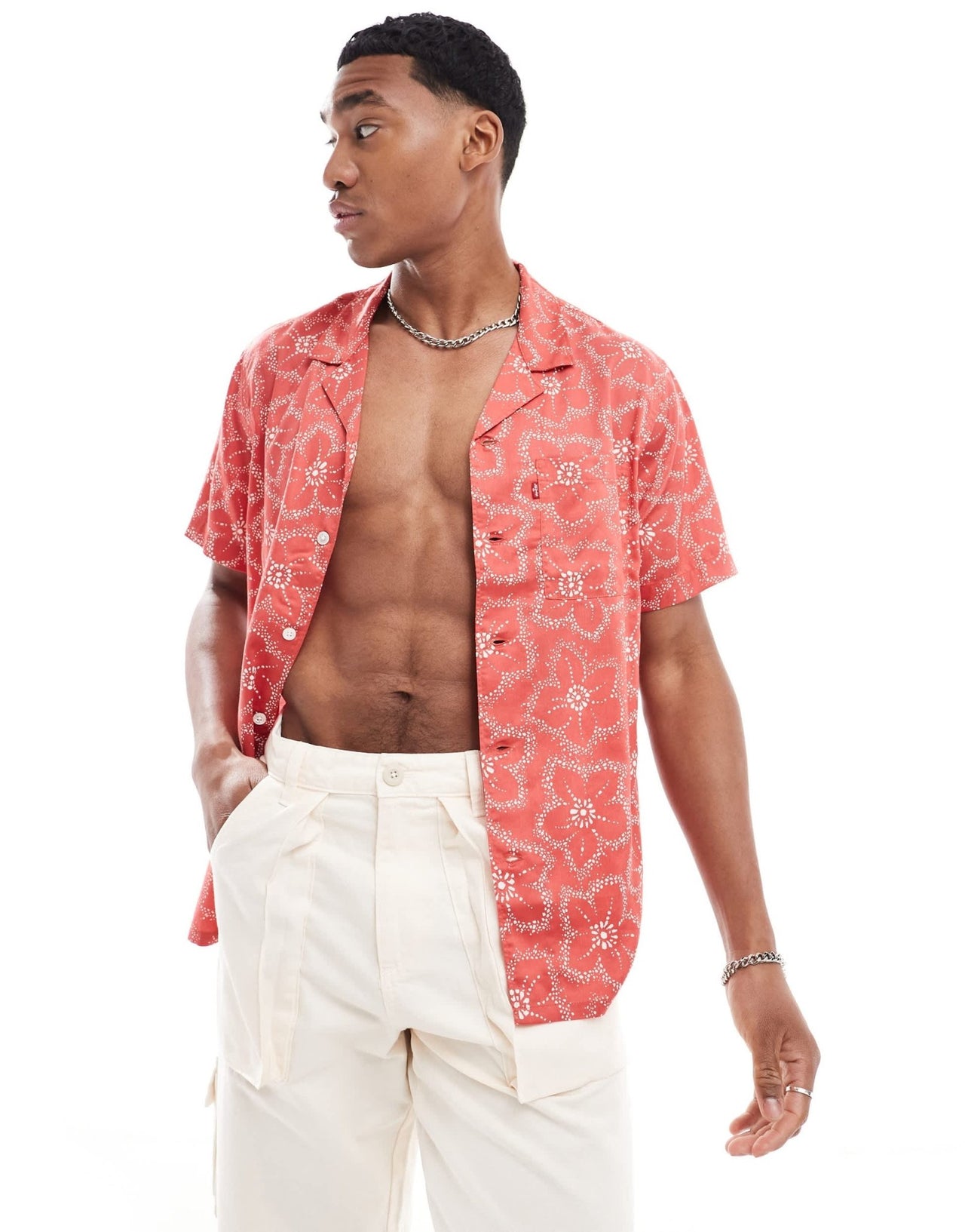 Levi's Sunset Camp short sleeve floral print shirt in red - ASOS Sample Sale EU Store