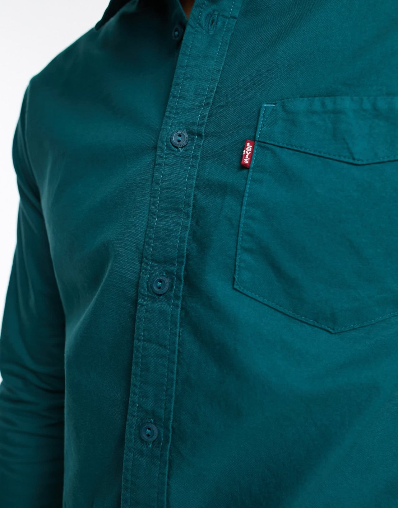 Levi's Sunset pocket shirt in green with logo - ASOS Sample Sale EU Store